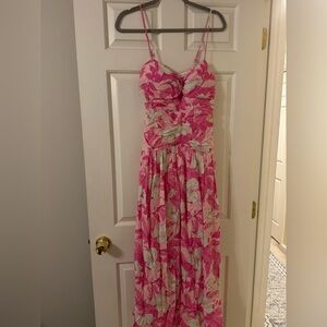 Saints and Secrets pink floral dress